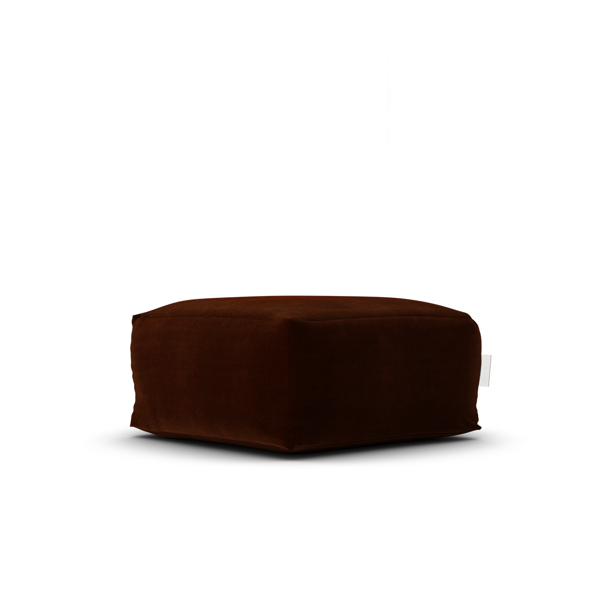 Laui Lounge Velvet Square Pouf Copper, koperkleurige velvet poef van 68x68 cm
