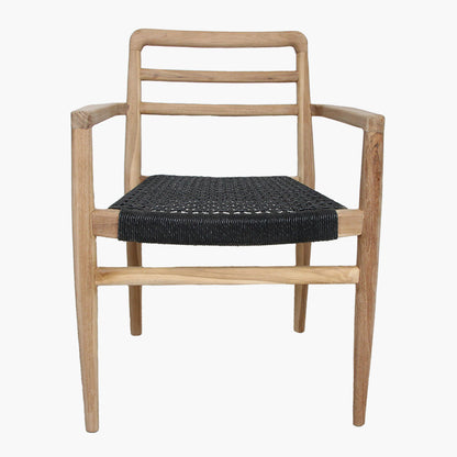 Verano Terrasstoel met Armleuning Zwart Raw Materials - Terrasstoel - Raw Materials - livinglovely.nl