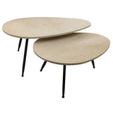 Veria Salontafel Beige Marmer set of 2 PTMD - Salontafel - PTMD - livinglovely.nl