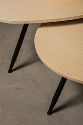 Veria Salontafel Beige Marmer set of 2 PTMD - Salontafel - PTMD - livinglovely.nl