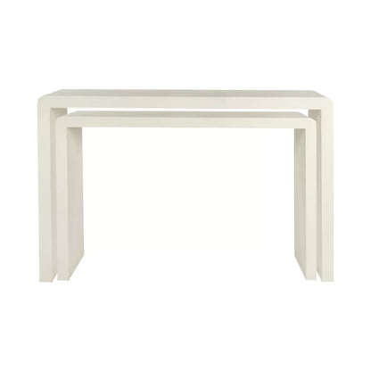 VERONA - console - kalkpleister - L 180 x W 45 x H 76 cm - gebroken wit Pomax - Sidetable - Pomax - livinglovely.nl