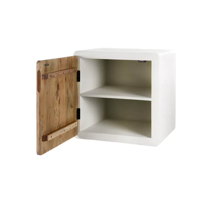 VERONA - rek 1 deur - kalkpleister - L 60 x W 50 x H 60 cm - gebroken wit Pomax - Verona Rek - Pomax - livinglovely.nl