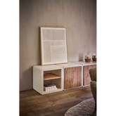 VERONA - rek 1 deur - kalkpleister - L 60 x W 50 x H 60 cm - gebroken wit Pomax - Verona Rek - Pomax - livinglovely.nl