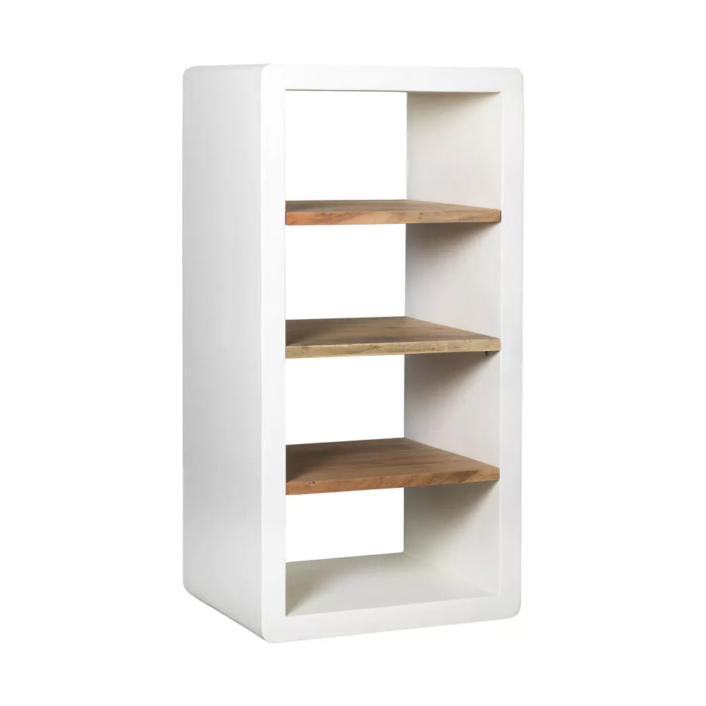 VERONA - rek 3 schappen - kalkpleister / acacia hout - L 60 x W 50 x H 120 cm - gebroken wit Pomax - Verona Rek - Pomax - livinglovely.nl