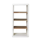 VERONA - rek 3 schappen - kalkpleister / acacia hout - L 60 x W 50 x H 120 cm - gebroken wit Pomax - Verona Rek - Pomax - livinglovely.nl