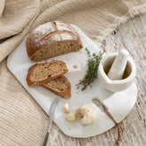 Vijzel + Stamper Marmer Wit - Keukenaccessoire - J-Line - livinglovely.nl