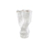 Violettee White Ceramic Wavy Vase Dot Pattern L 	26x20x46cm PTMD - Vaas - PTMD - livinglovely.nl