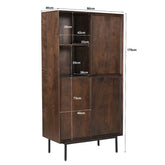 Livingfurn Ravenstein vitrinekast 90cm, afmetingen L90cm x B40cm x H170cm