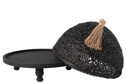 Vliegenkap Sparhout Zwart - Keukenaccessoire - J-Line - livinglovely.nl