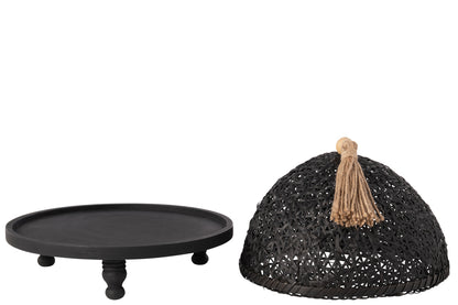 Vliegenkap Sparhout Zwart - Keukenaccessoire - J-Line - livinglovely.nl