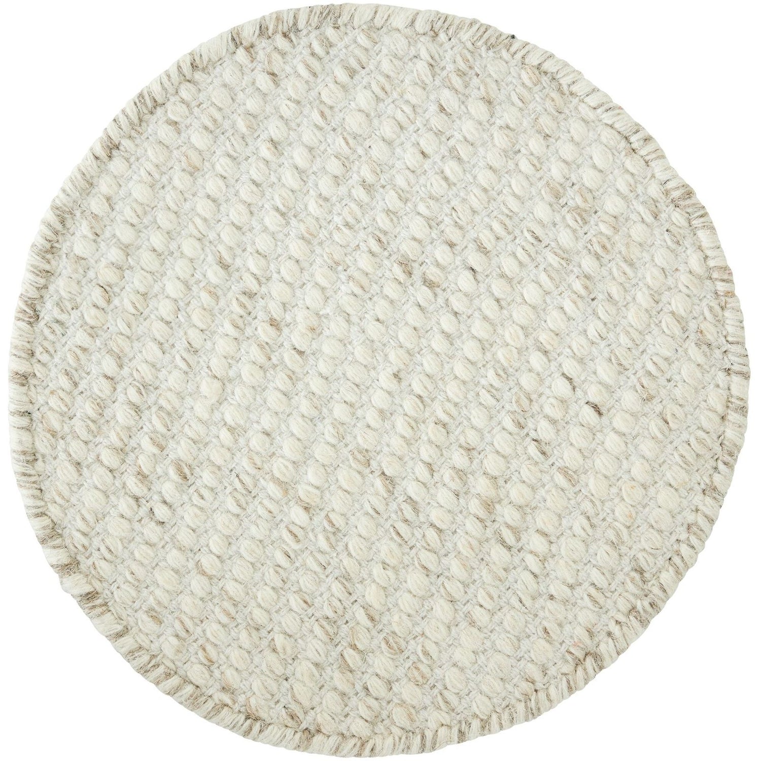 Vloerkleed Asuri Ivoor Rond 150cm van MUST Living, volledig in beeld op een neutrale achtergrond
