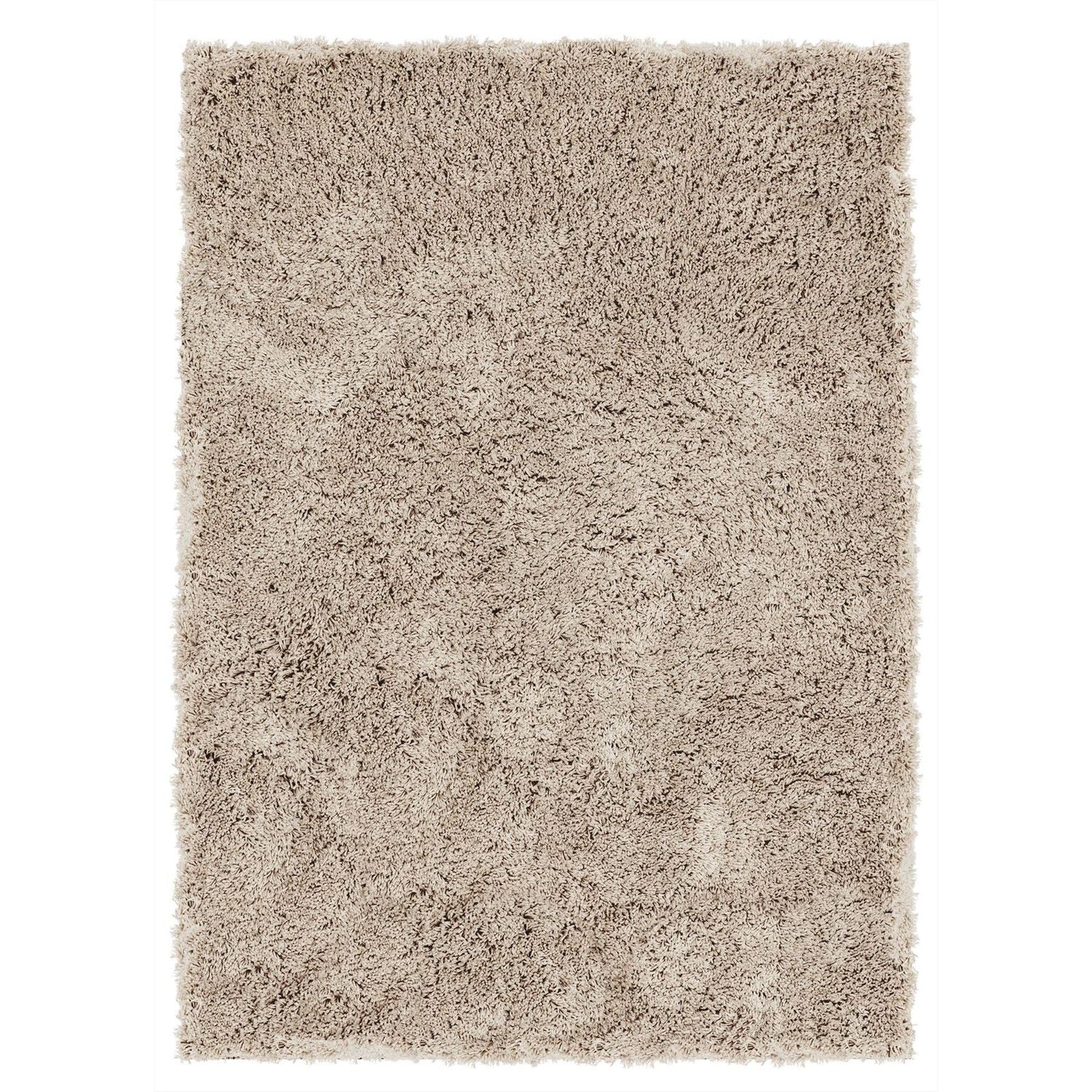 Vloerkleed Celeste van MUST Living, rechthoekig polyester kleed in taupe met fijne structuur