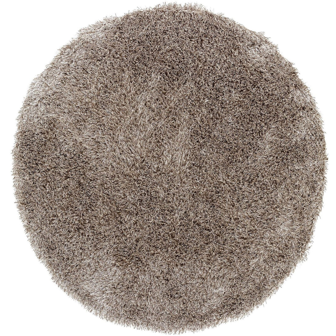 Vloerkleed Crown Bruin Rond 150cm van MUST Living in bruin, 100% polyester, volledig in beeld op een neutrale achtergrond