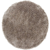 Vloerkleed Crown Bruin Rond 150cm van MUST Living in bruin, 100% polyester, volledig in beeld op een neutrale achtergrond