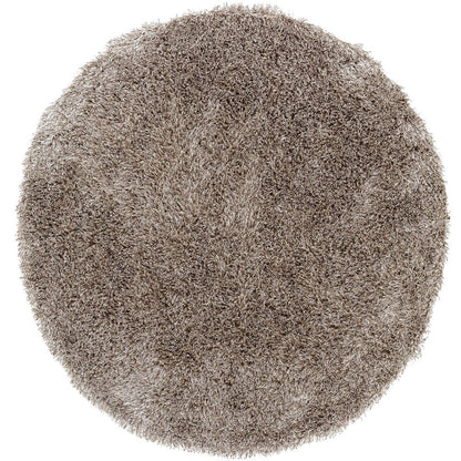 Vloerkleed Crown Bruin Rond 150cm van MUST Living in bruin, 100% polyester, volledig in beeld op een neutrale achtergrond
