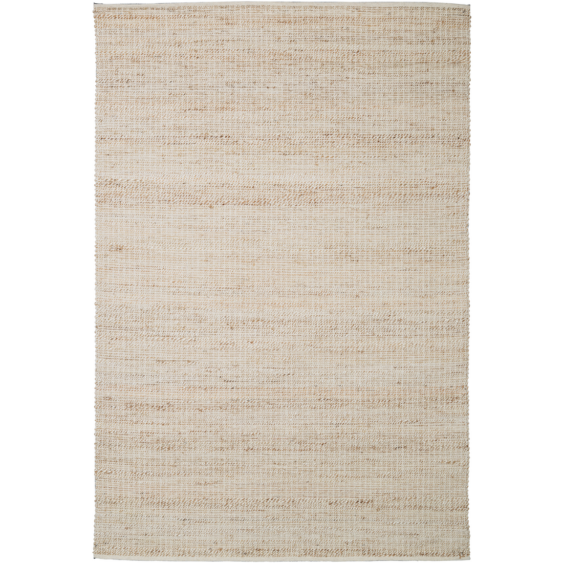 Vloerkleed Hero Jute Wol Ivoor Naturel 170x240cm van MUST Living, volledig in beeld op een neutrale achtergrond