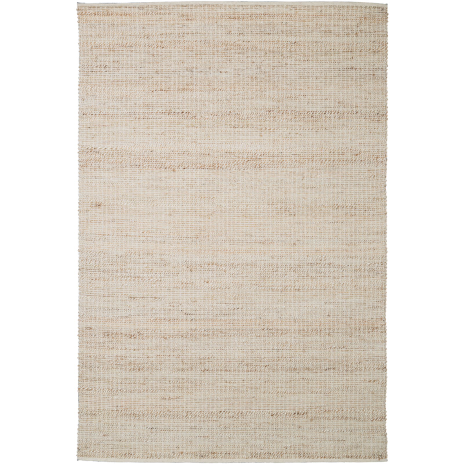 Vloerkleed Hero Jute Wol Ivoor Naturel 170x240cm van MUST Living, volledig in beeld op een neutrale achtergrond