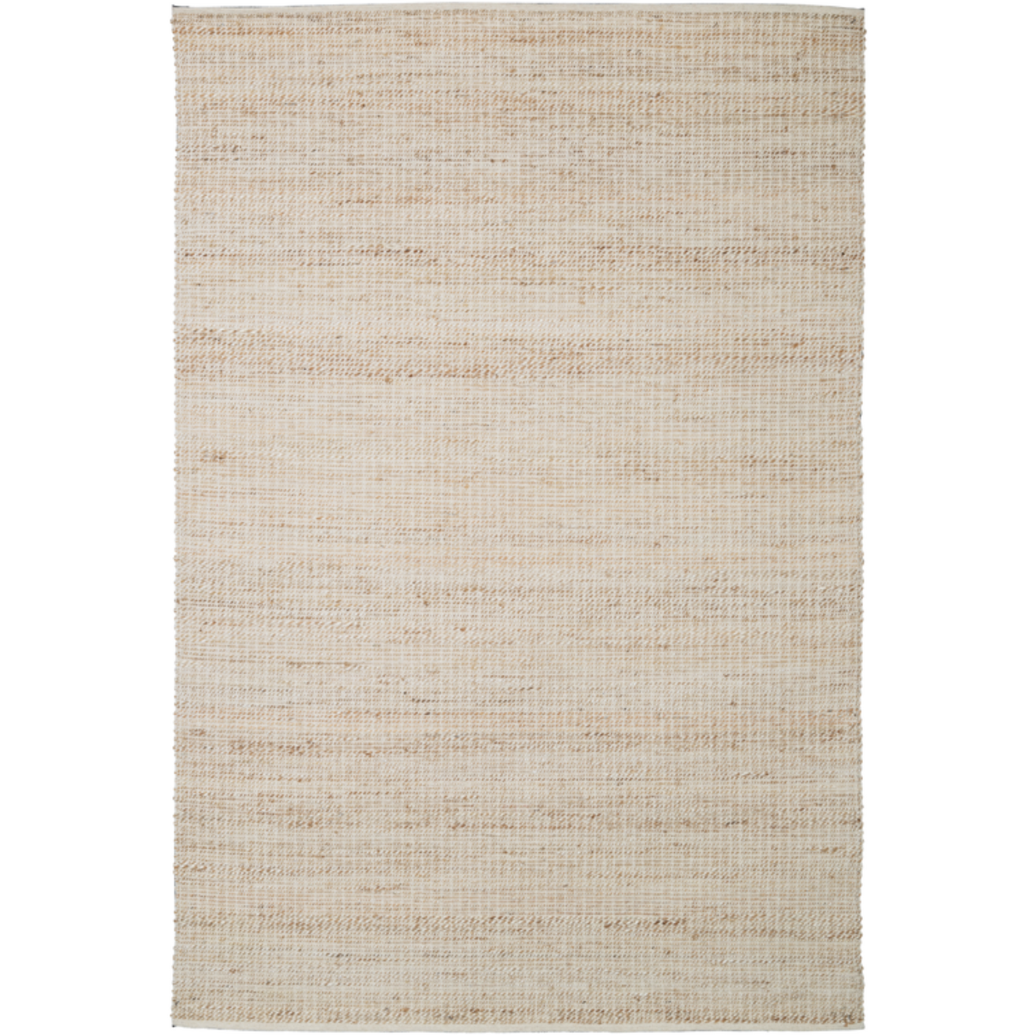 Vloerkleed Hero Jute Wol Ivoor Naturel 250x350cm van MUST Living, volledig in beeld op een neutrale achtergrond