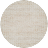 Vloerkleed Hero Jute Wol Ivoor Naturel Rond 150cm van MUST Living, volledig in beeld op een neutrale achtergrond