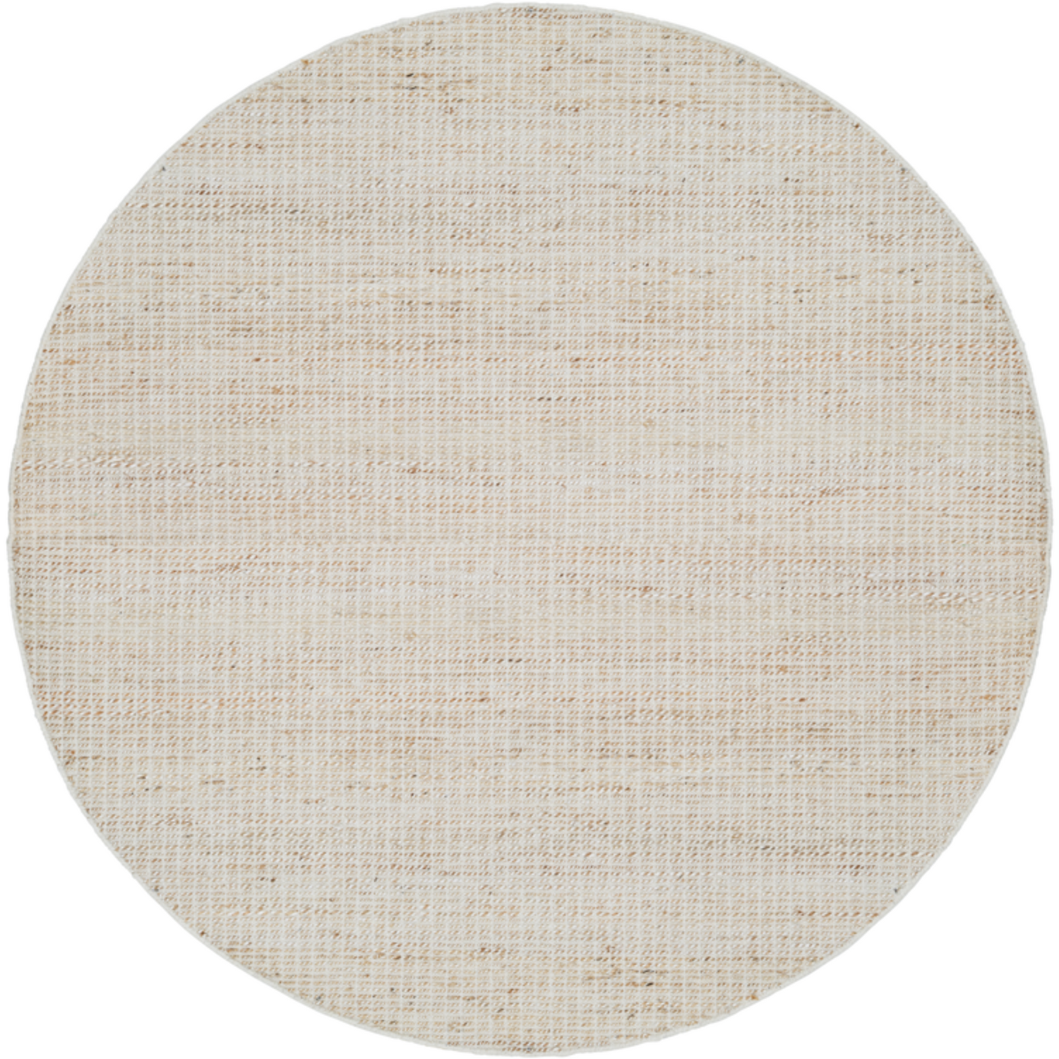 Vloerkleed Hero Ivoor Naturel Rond 200cm van MUST Living, volledig in beeld op een neutrale achtergrond
