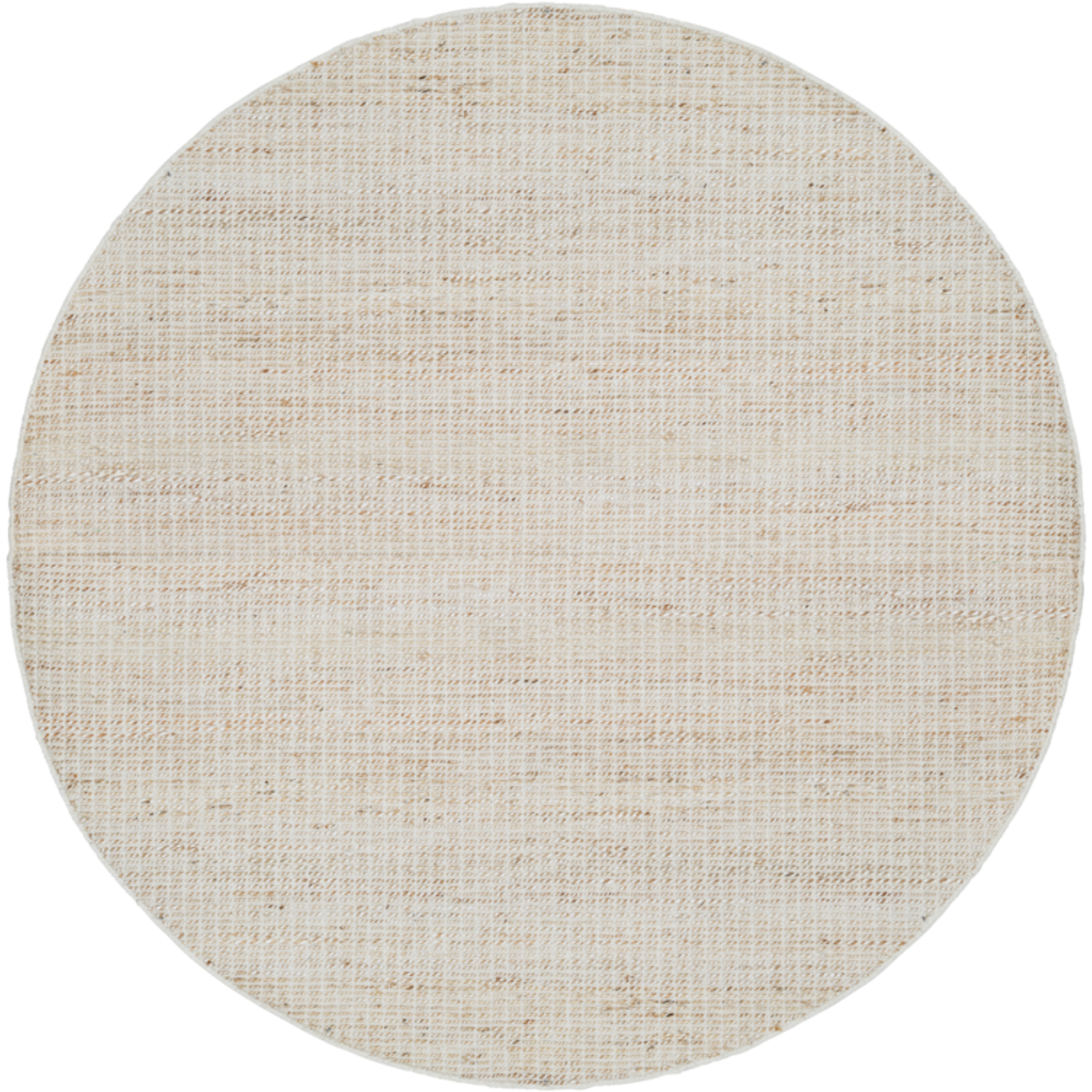 Vloerkleed Hero Ivoor Naturel Rond 200cm van MUST Living, volledig in beeld op een neutrale achtergrond