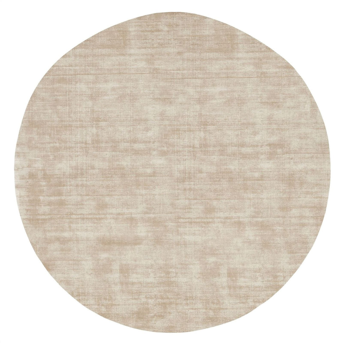 Vloerkleed La Belle Beige Rond 150cm van MUST Living in beige, 100% viscose, volledig in beeld op een neutrale achtergrond