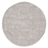 Groot rond vloerkleed La Belle van MUST Living in lichtgrijze viscose, doorsnede 250 cm
