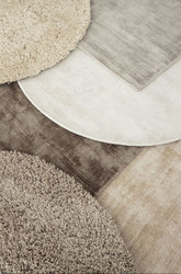 Vloerkleed La Belle van MUST Living, sfeerbeeld met kleden uit de La Belle en Celeste series