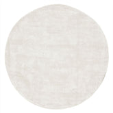 Rond vloerkleed La Belle van MUST Living in zandkleurige viscose met een doorsnede van 200 cm
