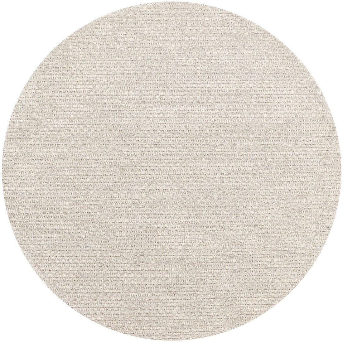 Vloerkleed Nirvana Beige Rond 150cm van MUST Living, volledig in beeld op een neutrale achtergrond