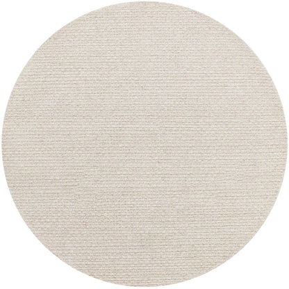 Vloerkleed Nirvana Beige Rond 150cm van MUST Living, volledig in beeld op een neutrale achtergrond