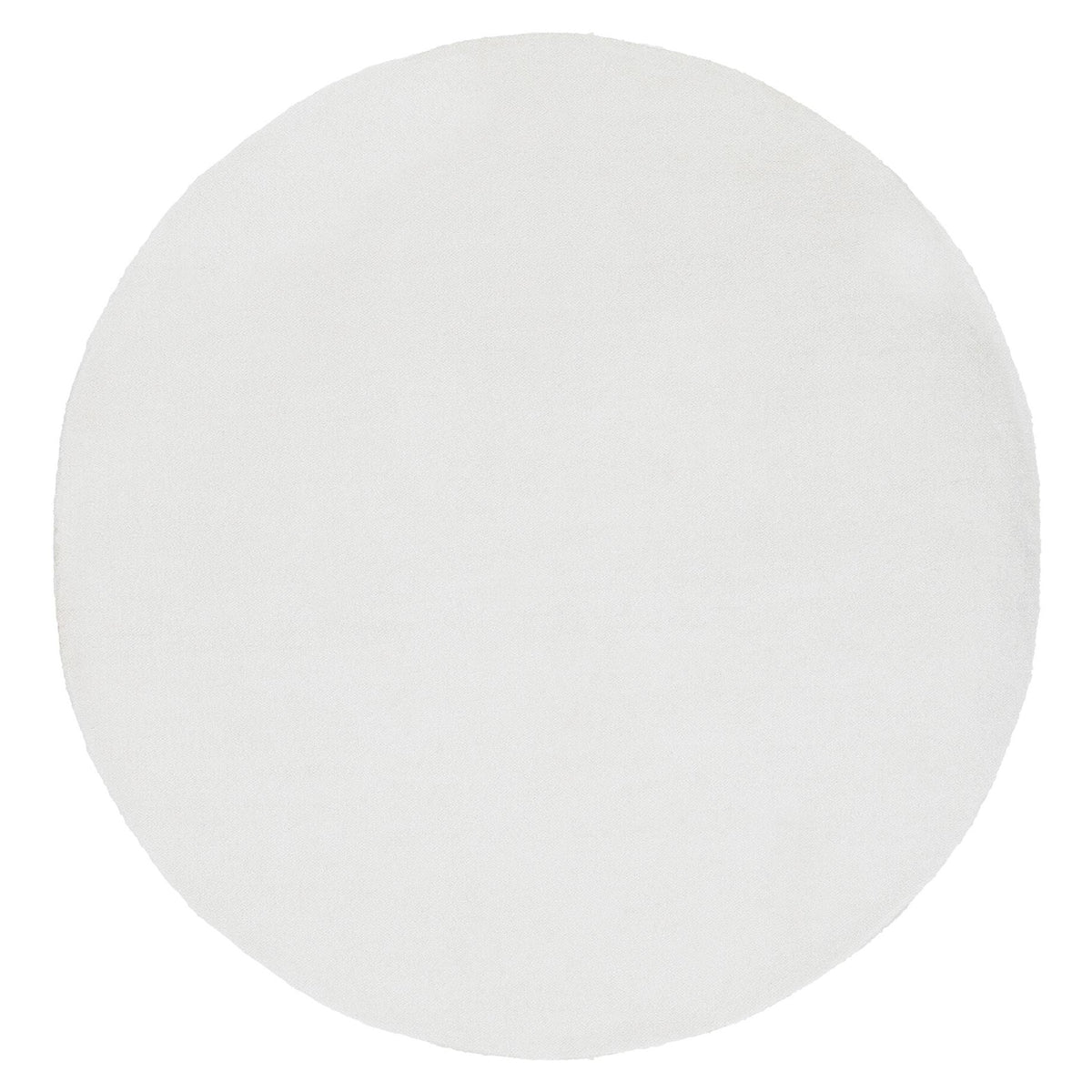 Rond vloerkleed Noble van MUST Living in ivoorkleurig polyester met een doorsnede van 150 cm