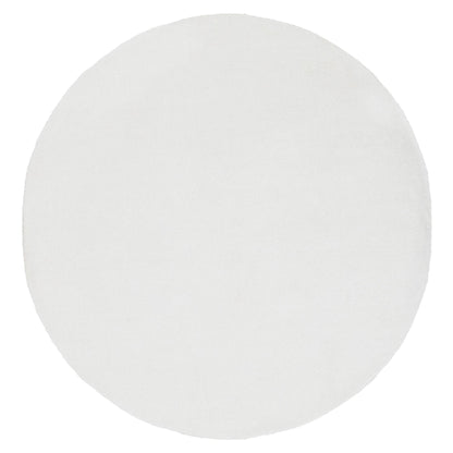 Rond vloerkleed Noble van MUST Living in ivoorkleurig polyester met een doorsnede van 150 cm