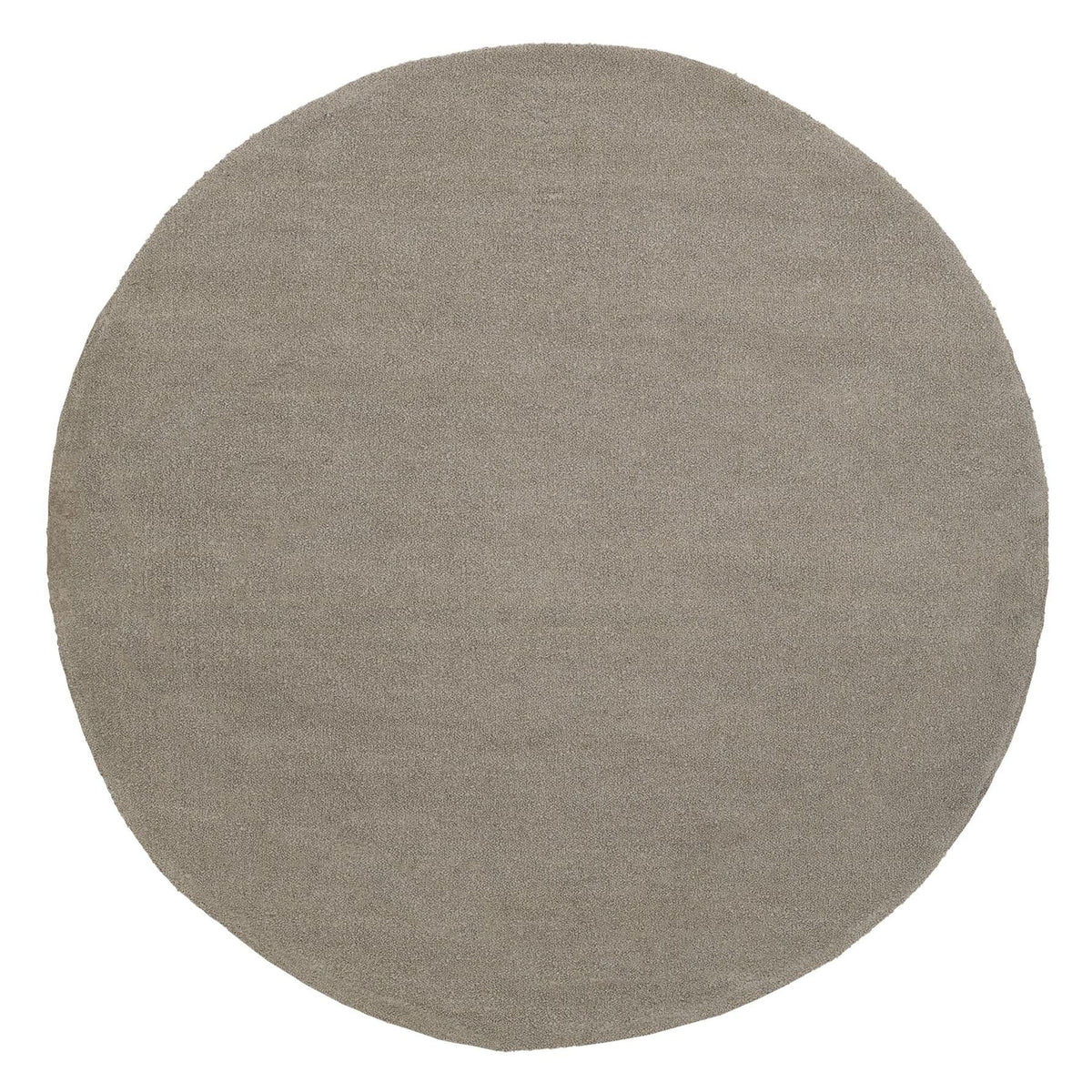 Rond vloerkleed Noble van MUST Living in taupe polyester met een doorsnede van 200 cm