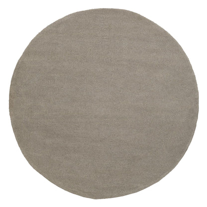 Groot rond vloerkleed Noble van MUST Living in taupe polyester, doorsnede 250 cm