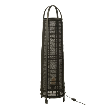 Vloerlamp Don Katoen Bamboe Zwart H 100cm J-Line