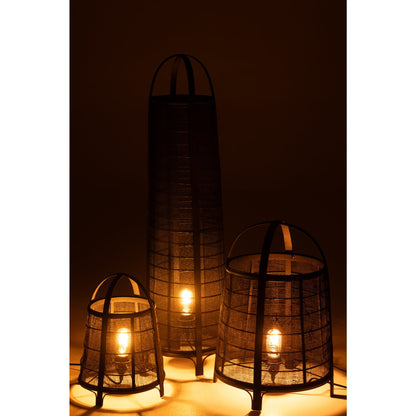 Vloerlamp Don Katoen Bamboe Zwart H 100cm J-Line