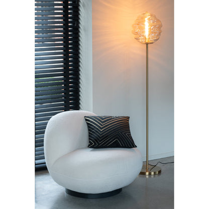 Vloerlamp Glas Licht Cognac H156cm J-Line