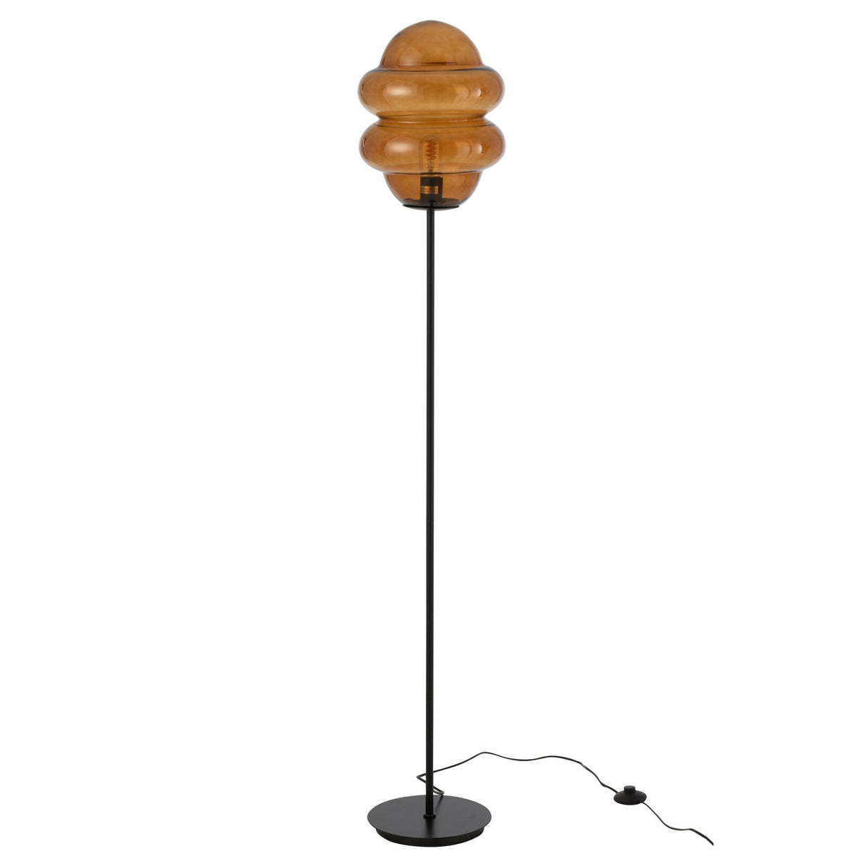Vloerlamp Honinglepel Glas Bruin H160cm J-Line