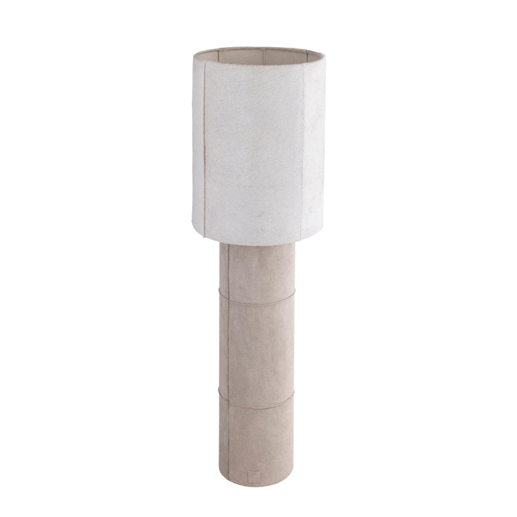 Vloerlamp Joanne - 45x45x150 cm - Suede - Beige Naturel PTMD - Vloerlamp - PTMD - livinglovely.nl