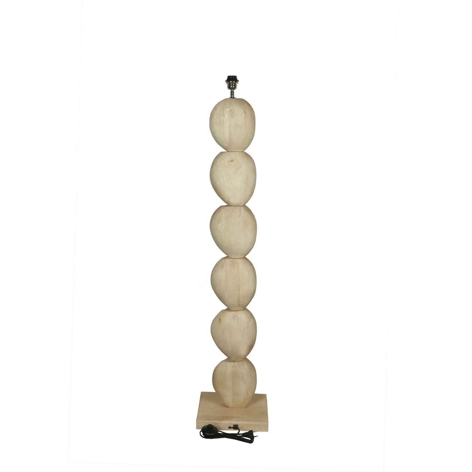 Vloerlamp Kodey Natural Mango Wood Base PTMD - Vloerlamp - PTMD - livinglovely.nl