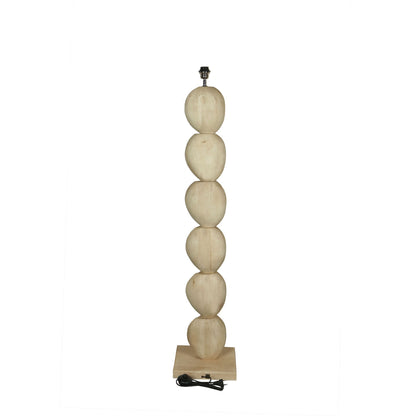 Vloerlamp Kodey Natural Mango Wood Base PTMD - Vloerlamp - PTMD - livinglovely.nl