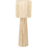 Vloerlamp Marbella van MUST Living in naturel, palmblad, volledig in beeld op een neutrale achtergrond