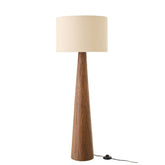 Vloerlamp Melina Keramiek Donkerbruin Large van J-Line, vloerlamp met grote donkerbruine keramische voet