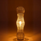 Vloerlamp Rotan Metaal Getwist Groen J-Line - Vloerlamp - J-Line - livinglovely.nl