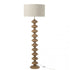 Vloerlamp Rups Populierenhout Naturel/Grijs 48x48x156cm - Vloerlamp - J-Line - livinglovely.nl