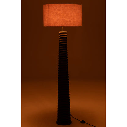 Vloerlamp Schroefdraad Ailanthus Hout Zwart/Grijs H160cm J-Line