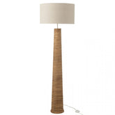 Vloerlamp Schroefdraad Hout Naturel/Grijs 48x48x160cm - Vloerlamp - J-Line - livinglovely.nl