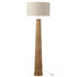 Vloerlamp Schroefdraad Hout Naturel/Grijs 48x48x160cm - Vloerlamp - J-Line - livinglovely.nl