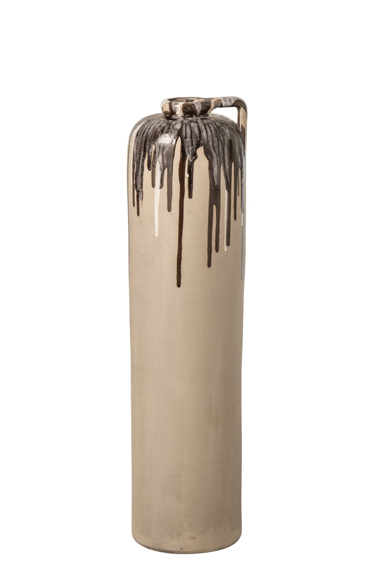 Vloervaas Keramiek Beige/Bruin Medium J-Line